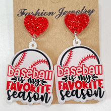 Carregar imagem no visualizador da galeria, Heart Shape Sports Theme Acrylic Dangle Earrings
