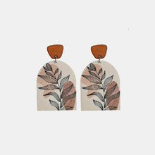 Load image into Gallery viewer, Geometrical Shape Wooden Drop Earrings
