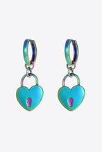 Load image into Gallery viewer, Multicolored Heart Drop Earrings
