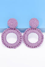 Carregar imagem no visualizador da galeria, Round Shape Raffia Grass Dangle Earrings
