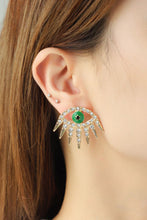 Load image into Gallery viewer, Evil Eye Rhinestone Dangle Earrings
