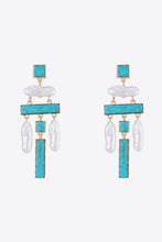 Carregar imagem no visualizador da galeria, Turquoise Alloy Earrings
