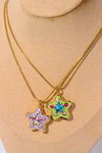 Load image into Gallery viewer, Rhinestone Decor Star Box Pendant Necklace
