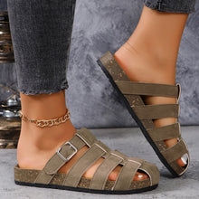 Carregar imagem no visualizador da galeria, Suede Round Toe Woven Sandals
