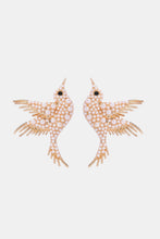 Carregar imagem no visualizador da galeria, Bird Shape Zinc Alloy Frame Glass Stone Dangle Earrings
