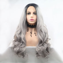 Carregar imagem no visualizador da galeria, 13*3&quot; Lace Front Wigs Synthetic Long Wavy 24&quot; 130% Density
