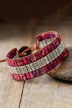 Carregar imagem no visualizador da galeria, Handmade Triple Layer Natural Stone Bracelet
