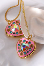 Carregar imagem no visualizador da galeria, Rhinestone Decor Heart Box Pendant Necklace
