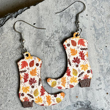 Load image into Gallery viewer, Boots Shape Wooden Dangle Earrings
