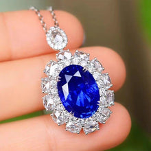 Load image into Gallery viewer, Platinum-Plated Zircon Pendant Necklace
