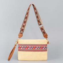 Carregar imagem no visualizador da galeria, Geometric Straw Weave Crossbody Bag
