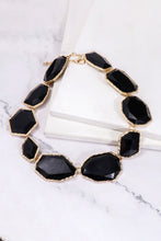 Load image into Gallery viewer, Geometrical Shape Zinc Alloy Frame Resin Necklace
