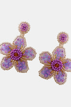 Load image into Gallery viewer, Flower Shape Beaded Dangle Earrings
