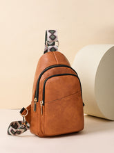 Carregar imagem no visualizador da galeria, PU Leather Adjustable Strap Sling Bag
