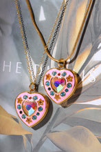 Carregar imagem no visualizador da galeria, Rhinestone Decor Heart Box Pendant Necklace
