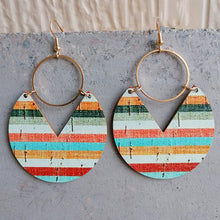 Carregar imagem no visualizador da galeria, Ms.Pac-Man Shape Wooden Dangle Earrings
