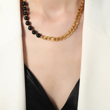 Load image into Gallery viewer, Bead Detail Chunky Chain Necklace
