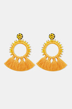 Load image into Gallery viewer, Bead Detail Tassel Dangle Earrings
