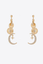 Carregar imagem no visualizador da galeria, Rhinestone Moon Dangle Earrings
