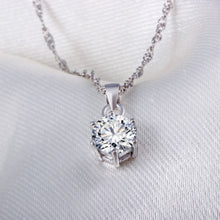 Load image into Gallery viewer, Platinum-Plated Artificial Gemstone Pendant Necklace
