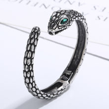 Carregar imagem no visualizador da galeria, Rhinestone Stainless Steel Snake Shape Bracelet
