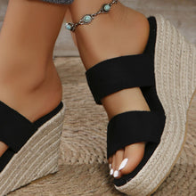 Load image into Gallery viewer, Open Toe Platform Wedge Sandals
