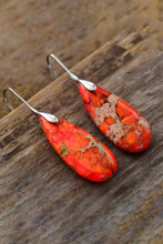 Carregar imagem no visualizador da galeria, Handmade Teardrop Shape Natural Stone Dangle Earrings
