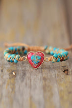 Carregar imagem no visualizador da galeria, Handmade Heart Shape Natural Stone Bracelet
