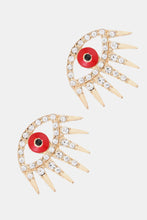 Carregar imagem no visualizador da galeria, Evil Eye Rhinestone Dangle Earrings
