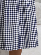 Load image into Gallery viewer, Smocked Plaid Square Neck Cami Dress
