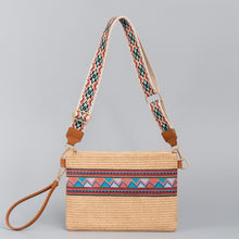 Carregar imagem no visualizador da galeria, Geometric Straw Weave Crossbody Bag
