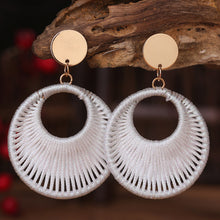 Carregar imagem no visualizador da galeria, Cotton Cord Geometric Drop Earrings
