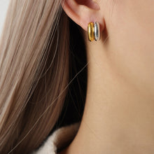 Carregar imagem no visualizador da galeria, 18K Gold-Plated C-Hoop Earrings
