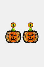 Carregar imagem no visualizador da galeria, Pumpkin Shape Beaded Dangle Earrings
