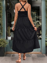 Carregar imagem no visualizador da galeria, Slit Crisscross V-Neck Midi Dress
