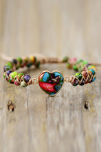 Carregar imagem no visualizador da galeria, Handmade Heart Shape Natural Stone Bracelet
