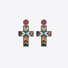 Carregar imagem no visualizador da galeria, Cross Drop Earrings
