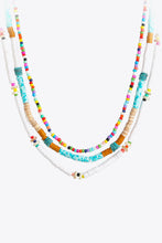 Load image into Gallery viewer, Multicolored Bead Necklace Three-Piece Set
