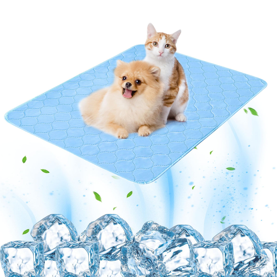 PatiencET Dog Cooling Mat, 22'' x 28'' Pet Cooling Mat for Dogs Cats, Summer Ice Silk Dog Cooling pad & Washable Pee Pad for Indoor or Outdoor - Bottom Waterproof and Anti Slip