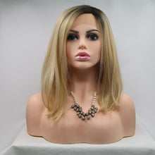 Load image into Gallery viewer, 13*3&quot; Lace Front Wigs Synthetic Mid-length Straight 12&quot; 130% Density
