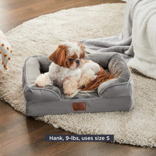 Load image into Gallery viewer, Bedsure Cat Beds for Indoor Cats - Washable Bolster Dog Sofa Beds for Extra Small Dogs, Supportive Foam Pet Couch Bed with Removable Washable Cover, Waterproof Lining and Nonskid Bottom, Grey
