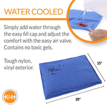 Carregar imagem no visualizador da galeria, K&amp;H Pet Products Summer Cooling Mat for Dogs or Cats, Outdoor Dog Cooling Mat for Travel Carriers, Cooling Pad for Dog that&#39;s Easy Carry, Non-Toxic, No Gel - Cooling Dog Bed - Blue Medium 20&quot; x 15&quot;
