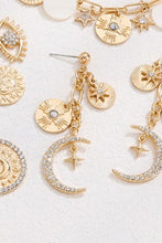 Carregar imagem no visualizador da galeria, Rhinestone Moon Dangle Earrings
