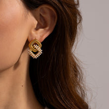 Load image into Gallery viewer, 18K Gold-Plated Stainless Steel Square Earrings
