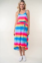 Load image into Gallery viewer, White Birch Full Size Ombre Striped Midi Cami Dress
