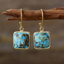 Load image into Gallery viewer, Square Copper Drop Earrings
