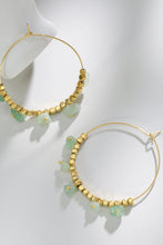 Carregar imagem no visualizador da galeria, Turquoise Stainless Steel Hoop Earrings
