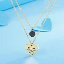 Carregar imagem no visualizador da galeria, Stainless Steel Double-Layered Heart Pendant Necklace
