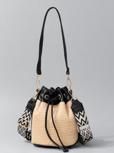 Load image into Gallery viewer, Straw Braided Adjustable Strap Bucket Bag
