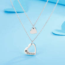 Carregar imagem no visualizador da galeria, Stainless Steel Cutout Heart Double-Layered Necklace
